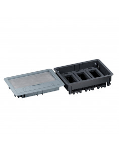 Boîte sol plastique 12 modules, couvercle amovible, résistance 3000N LEGRAND 080700
