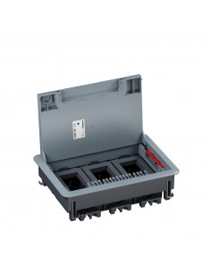 Boîte sol plastique 12 modules, couvercle amovible, résistance 3000N LEGRAND 080700 2
