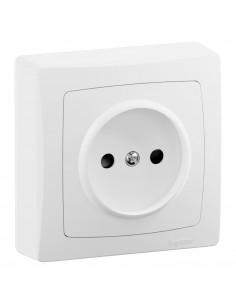 Prise de courant sans terre avec éclips Saillie Complet Blanc LEGRAND 086022L