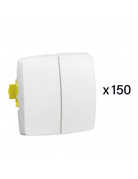 Lot de 150 transformeurs doubles Appareillage Saillie composable blanc LEGRAND 086114L
