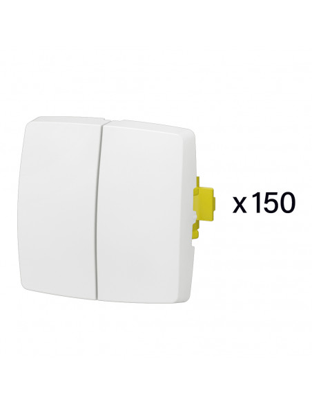 Lot de 150 transformeurs doubles Appareillage Saillie composable blanc LEGRAND 086114L