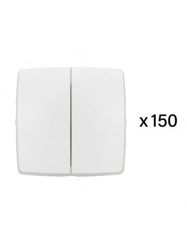 Lot de 150 transformeurs doubles Appareillage Saillie composable blanc LEGRAND 086114L