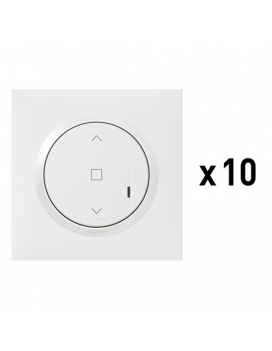 Lot de 10 inters connectés pour volet roulant store dooxie with Netatmo blanc LEGRAND 100084A