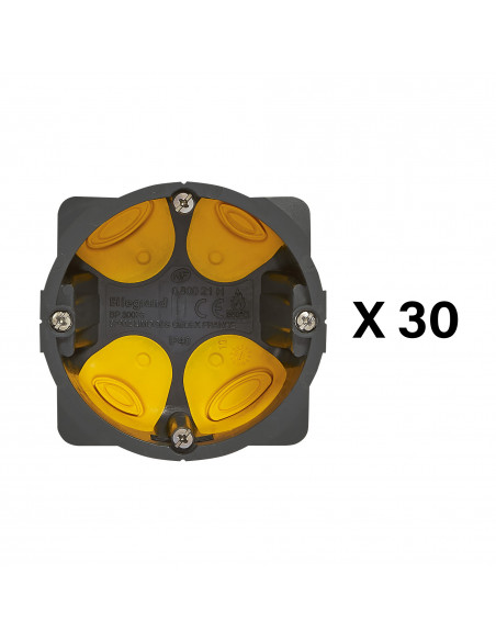 Lot de 30 boîtes Eco Batibox 30 x 1 poste profondeur 40mm LEGRAND 200147L