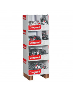 Mini Box Dooxie Blanc Noir Va-et-Vient, Prises 2P+T, Plaques 1 poste, IP20 LEGRAND 300412