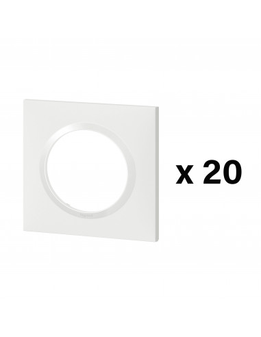Lot dooxie 20 plaques de finition 1 poste Blanc LEGRAND 300462