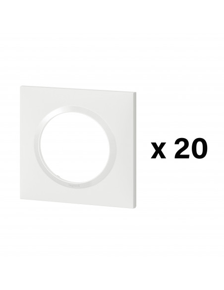 Lot dooxie 20 plaques de finition 1 poste Blanc LEGRAND 300462
