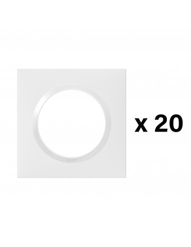 Lot dooxie 20 plaques de finition 1 poste Blanc LEGRAND 300462
