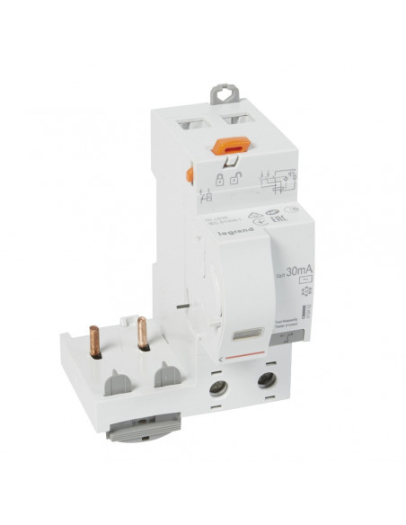 Bloc différentiel adaptable à vis DX³ pour disjoncteur 1 module par pôle 2 Pôles 230V 63A type AC 30mA LEGRAND 410402