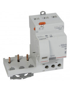 Bloc différentiel adaptable à vis DX³ pour disjoncteur 1 module par pôle 3 Pôles 400V~ 63A type F 300mA LEGRAND 410489