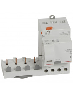 Bloc différentiel adaptable à vis DX³ pour disjoncteur 1 module par pôle 4 Pôles 400V~ 40A type F 30mA LEGRAND 410533