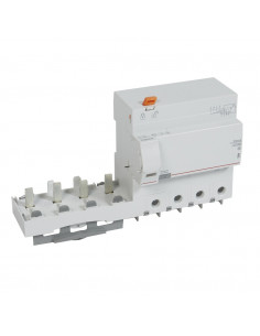 Bloc différentiel adaptable à vis DX³ pour disjoncteur 1,5 module par pôle 4 Pôles 400V~ 125A type F 30mA LEGRAND 410637