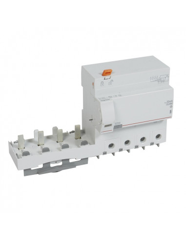 Bloc différentiel adaptable à vis DX³ pour disjoncteur 1,5 module par pôle 4 Pôles 400V~ 125A type F 30mA LEGRAND 410637
