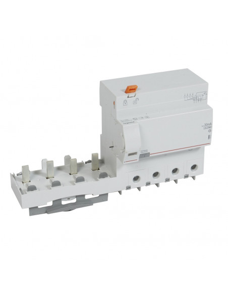 Bloc différentiel adaptable à vis DX³ pour disjoncteur 1,5 module par pôle 4 Pôles 400V~ 125A type F 30mA LEGRAND 410637