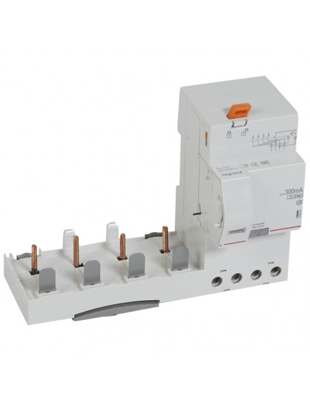Bloc différentiel adaptable à vis DX³ pour disjoncteur 1,5 module par pôle 4 Pôles 400V 63A type F 300mA LEGRAND 410640