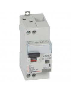 Disjoncteur différentiel DX³4500 à vis U+N 230V 16A type F 30mA courbe C 2 modules LEGRAND 410753