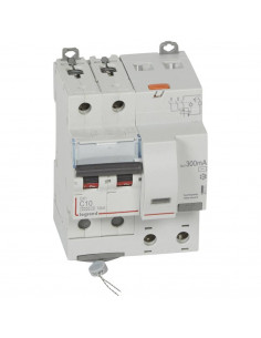 Disjoncteur Différentiel DX3 Vis 2 Pôles 400V 10A Type AC 300MA 10KA Courbe C 4 Modules LEGRAND 411171 2