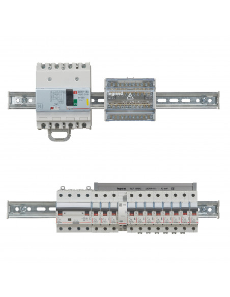 Disjoncteur différentiel monobloc DX³6000 10kA arrivée haute et départ bas à vis 4 Pôles 400V 32A type AC 30mA LEGRAND 411189