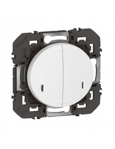 Interrupteur double avec Neutre connecté dooxie with Netatmo sans plaque blanc LEGRAND 600082A 2