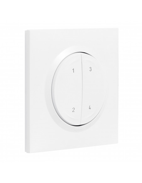 Commande 4 scénarios sans fil sans pile dooxie with Netatmo blanc LEGRAND 600091L