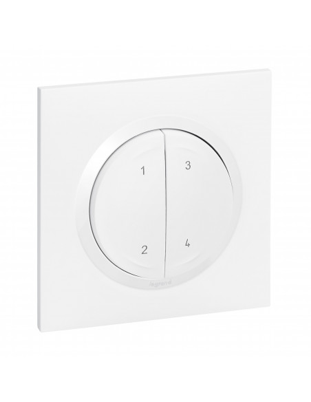 Commande 4 scénarios sans fil sans pile dooxie with Netatmo blanc LEGRAND 600091L
