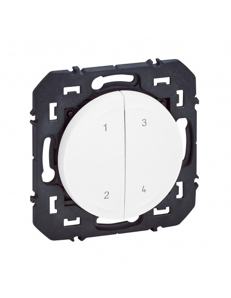 Commande 4 scénarios sans fil sans pile dooxie with Netatmo blanc LEGRAND 600091L