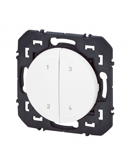Commande 4 scénarios sans fil sans pile dooxie with Netatmo blanc LEGRAND 600091L