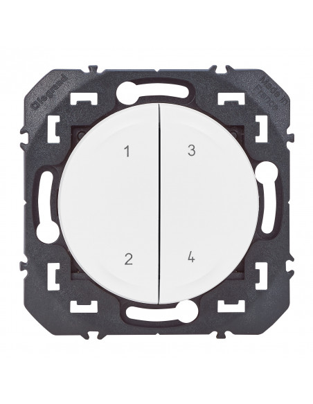 Commande 4 scénarios sans fil sans pile dooxie with Netatmo blanc LEGRAND 600091L