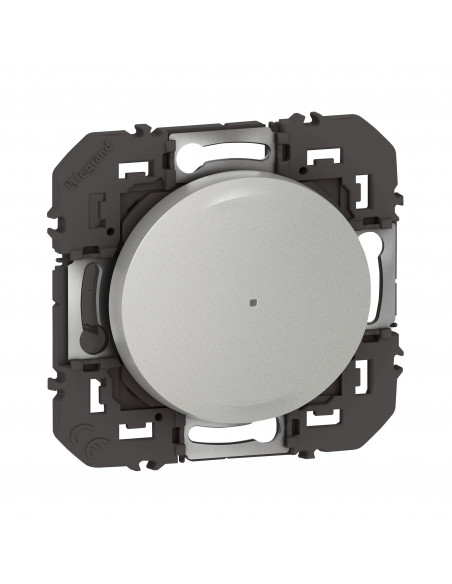 Interrupteur connecté Dooxie aluminium, 200W, LED, sans neutre, app LEGRAND 600165