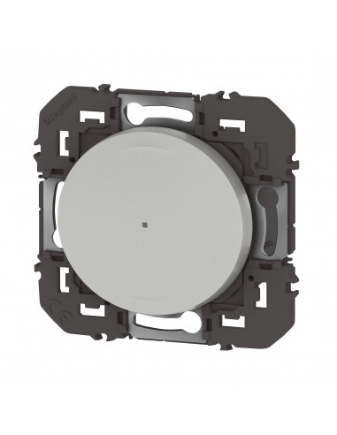 Interrupteur connecté Dooxie aluminium, 200W, LED, sans neutre, app LEGRAND 600165