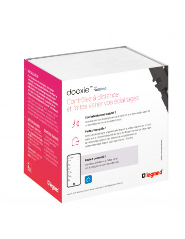 Interrupteur sans Neutre connecté dooxie with Netatmo sans plaque alu LEGRAND 600181A