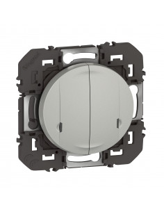 Interrupteur double avec Neutre connecté dooxie with Netatmo sans plaque alu LEGRAND 600182A 2