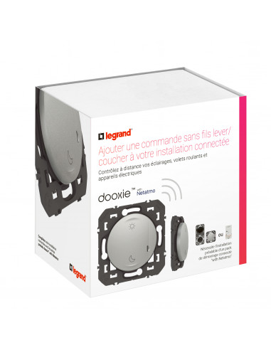 Commande sans fils Lever Coucher dooxie with Netatmo sans plaque alu LEGRAND 600184A
