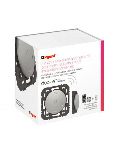 Commande sans fils pour volet roulant dooxie with Netatmo sans plaque alu LEGRAND 600187A
