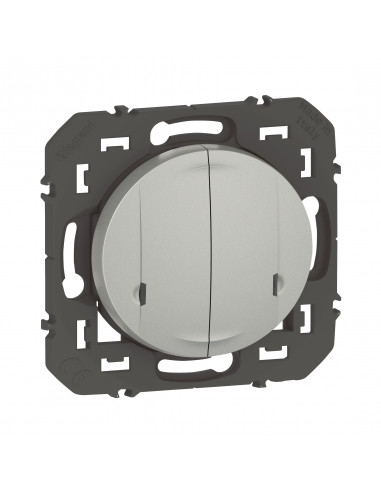 Cde double sans fils pour éclairage prise dooxie with Netatmo sans plaque alu LEGRAND 600188A