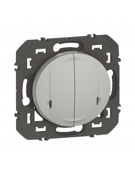 Cde double sans fils pour éclairage prise dooxie with Netatmo sans plaque alu LEGRAND 600188A