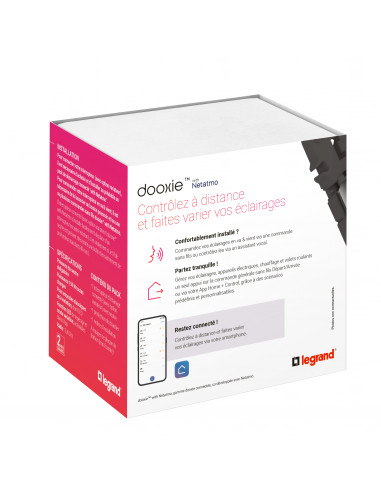 Interrupteur avec Neutre connecté dooxie with Netatmo sans plaque alu LEGRAND 600190A