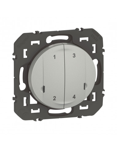 Commande sans fils 4 scénarios dooxie with Netatmo sans plaque alu LEGRAND 600191A