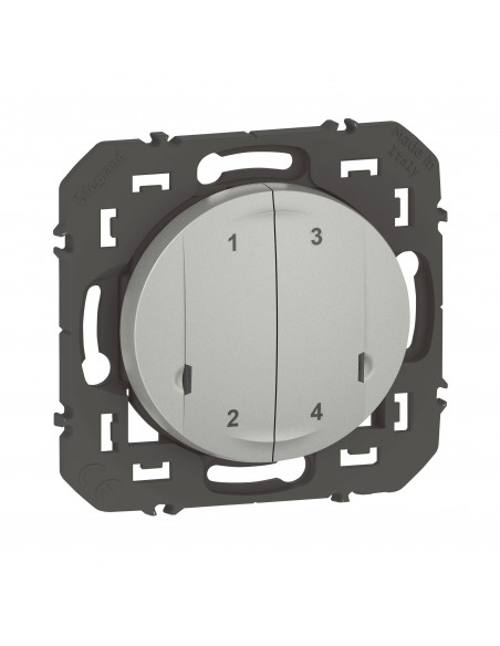 Commande sans fils 4 scénarios dooxie with Netatmo sans plaque alu LEGRAND 600191A