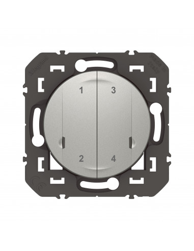 Commande sans fils 4 scénarios dooxie with Netatmo sans plaque alu LEGRAND 600191A