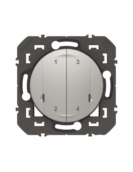 Commande sans fils 4 scénarios dooxie with Netatmo sans plaque alu LEGRAND 600191A
