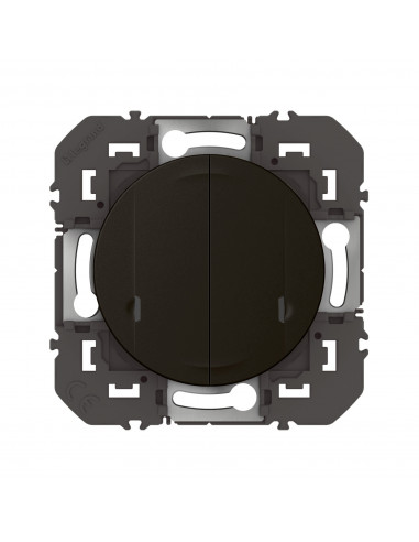 Interrupteur double connecté avec neutre 2x250w dooxie with Netatmo noir velours LEGRAND 600282