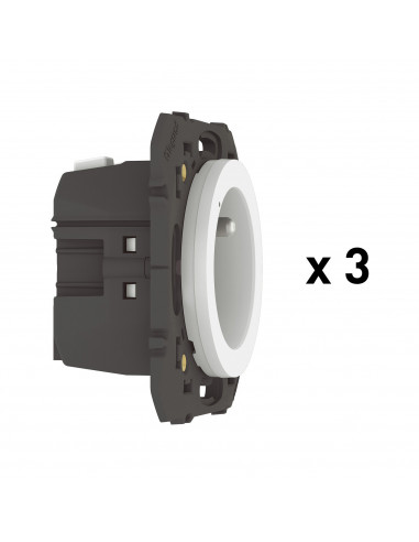 Pack 3 prises connectées dooxie with Netatmo 16A sans plaque blanc LEGRAND 600698A