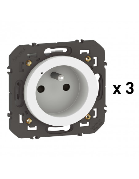 Pack 3 prises connectées dooxie with Netatmo 16A sans plaque blanc LEGRAND 600698A