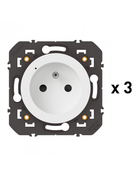 Pack 3 prises connectées dooxie with Netatmo 16A sans plaque blanc LEGRAND 600698A