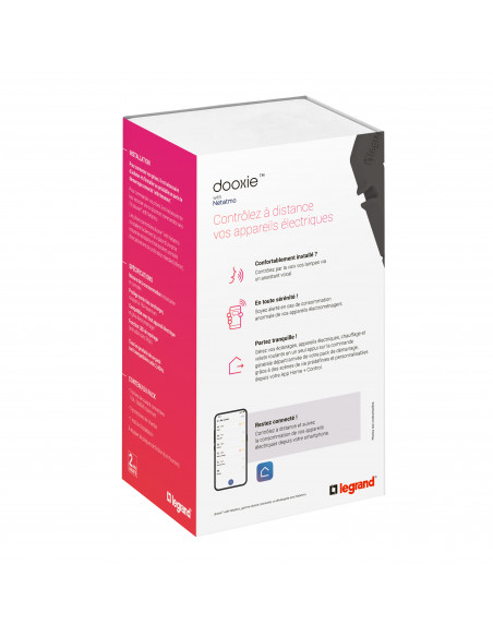 Pack 3 prises connectées dooxie with Netatmo 16A sans plaque blanc LEGRAND 600698A