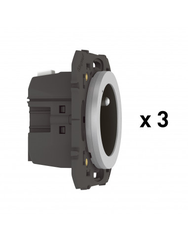 Pack 3 prises connectées dooxie with Netatmo 16A sans plaque alu LEGRAND 600798A