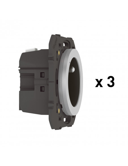 Pack 3 prises connectées dooxie with Netatmo 16A sans plaque alu LEGRAND 600798A