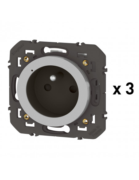 Pack 3 prises connectées dooxie with Netatmo 16A sans plaque alu LEGRAND 600798A