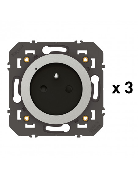 Pack 3 prises connectées dooxie with Netatmo 16A sans plaque alu LEGRAND 600798A